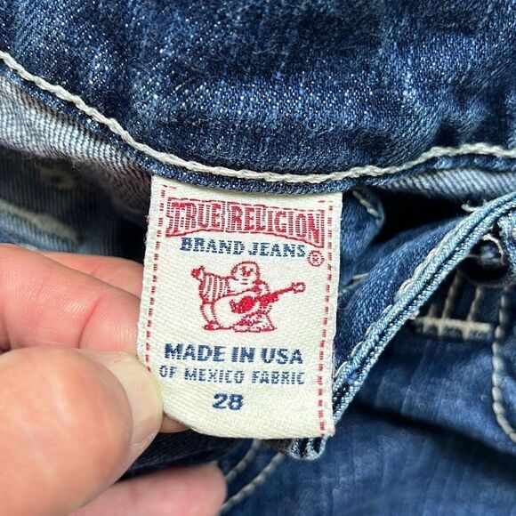 True Religion RN#112790 Low Rise Strait Leg Jeans size 28 - Picture 9 of 16